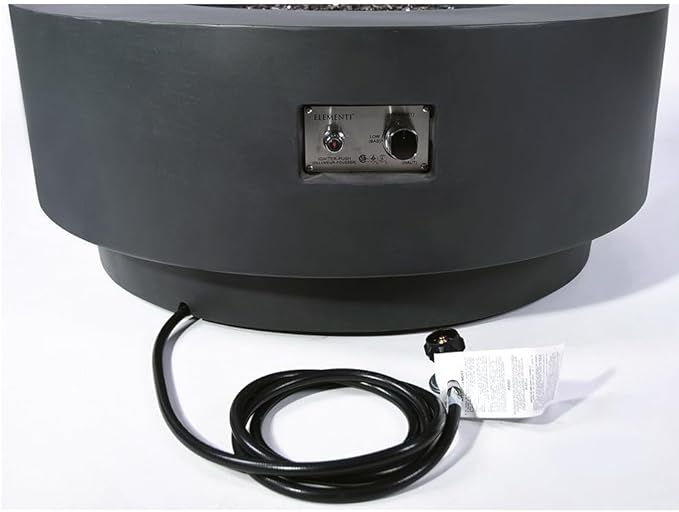 Nimes Concrete Fire Pit 40.9" x 40.9" Patio Firepit Includes Fire Glass Modern Fire Pits & Outdoor Fireplaces for Garden, Deck, Indoor & Outdoor Heating