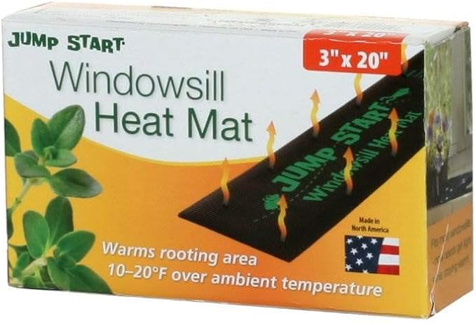 JUMP START Heat Mat, 3" x 20" Inches MT10004 Waterproof Durable, 7.3 Watt UL Certified Seedling, 3"x20", 7.3W