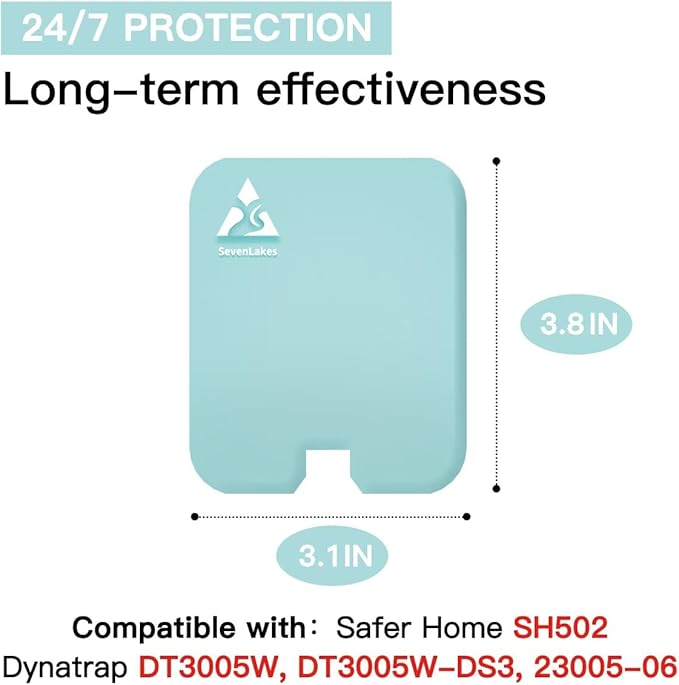 36 Pcs Sticky Refill Glue Cards, Compatible with Safer Home SH502, Dynatrap DT3005W-DS3, DT23005-06, Targets Moth, Fly, Mosquito, Gnat and More, Safe and Super Sticky (Aqua Blue)
