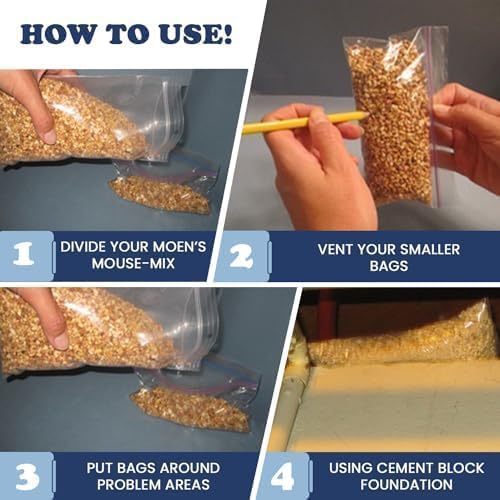 Moen's Critter Crumbs Mouse & Rodent Repellent – Peppermint Oil Indoor & Outdoor Deterrent for Mice, Rats,Rabbits, Squirrels & Deer – Safe for Pets & Family-Super pest Power-½ Gallon