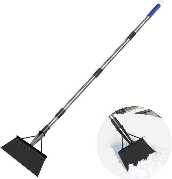 Garden Flat Shovel,Heavy Duty Weeding Tools Gardening,57 Inch Multifunctional Garden Cleaning Shovels, Floor Scrapers Long Handle,Metal Weeding Scraper for Lawn Edging, Ice Scraper, Snow Shovel