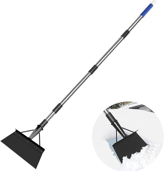 Garden Flat Shovel,Heavy Duty Weeding Tools Gardening,57 Inch Multifunctional Garden Cleaning Shovels, Floor Scrapers Long Handle,Metal Weeding Scraper for Lawn Edging, Ice Scraper, Snow Shovel