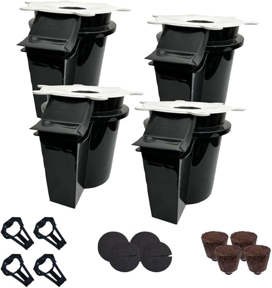 with Hydrolid for Deep Water Culture Gardens. Hydropod and 3.5 Neoprene Insert Included. (4)