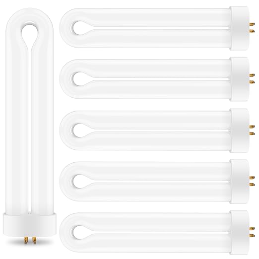 6 Pack Replacement Bulbs FUL15W BL with 4 Pin Base, Indoor Outdoor 15W U Shape Lamp Tube Compatible with T6 T8 T9