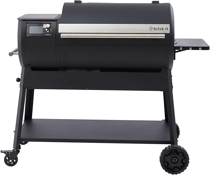 Brisk It Origin-940 Electric Wood Pellet Smoker Grill – A.I. Smart BBQ Grill with WiFi, 7-in-1 Outdoor Grill & Smoker, PID Controller (Up to 500°F), 940 sq.in Cooking Area, Meat Probe