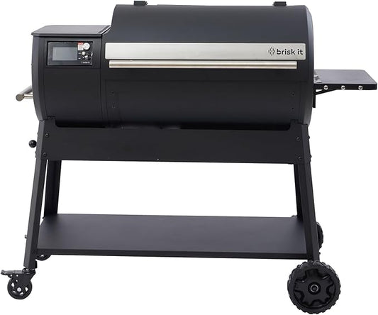 Brisk It Origin-940 Electric Wood Pellet Smoker Grill – A.I. Smart BBQ Grill with WiFi, 7-in-1 Outdoor Grill & Smoker, PID Controller (Up to 500°F), 940 sq.in Cooking Area, Meat Probe