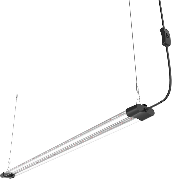 LED Grow Light Full Spectrum Light Linkable 5000K Daylight + 660nm Red Indoor Plant Lighting Fixture (4-Pack 4 FT)