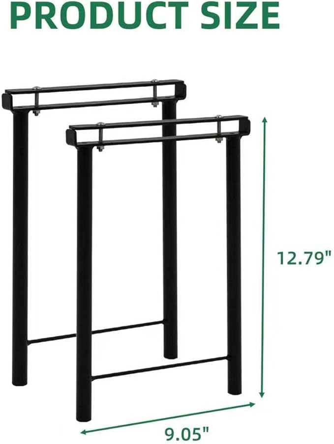 2PC Extra leg extensions, Replacement Parts for Metal Plant Stand (Tall Leg Replacement Part Ebony)