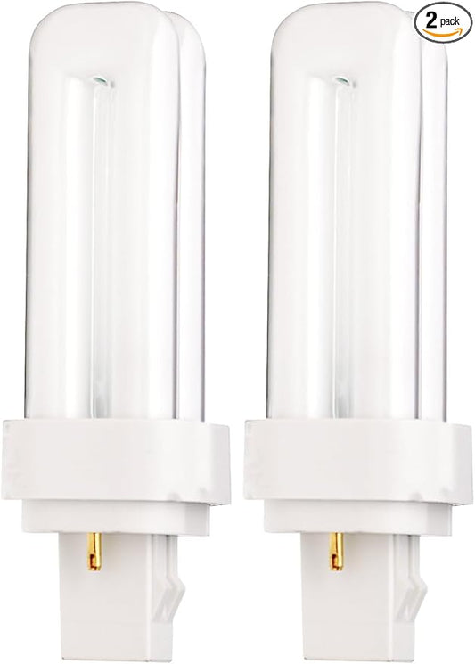 Satco S8320 4100K 13-Watt GX23-2 Base T4 Quad 2-Pin Tube for Magnetic Ballasts, Cool White (Pack of 2)