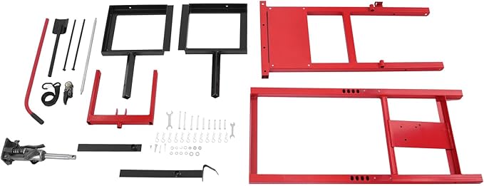 Lawn Mower Lift, 500Lbs Lawn Mower Lift Carbon Steel Hydraulic Lift Jack Lawnmower Lift Tool Adjustable Lawnmower Lifts w/Hydraulic Foot Pedal for Garden Tractors All-Terrain Maintenance and Repair