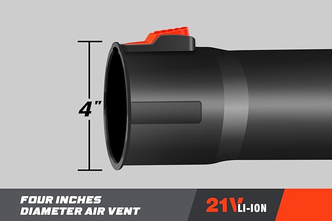 Blütezeit Cordless Leaf Blower with 21V 8.0Ah Battery and Charger, Battery Powered Electric Leaf Blower 400CFM 150MPH with 6 Variable Speeds, Lightweight for Lawn Care & Yards