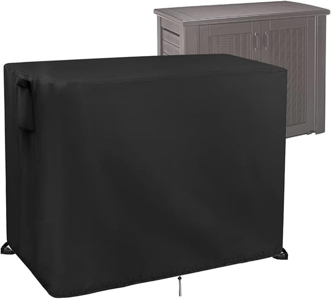 Outdoor Storage Cabinet Cover, 47" x 25.6" x 37.8",Waterproof& Dustproof Cover for Rubber maid Decorative Outside Organization, Protective Covers for Patio Storage Shed