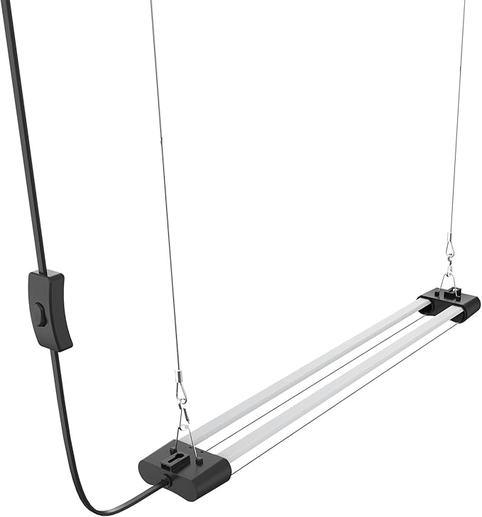 LED Grow Light Full Spectrum Light Linkable 5000K Daylight + 660nm Red Indoor Plant Lighting Fixture (2 FT)