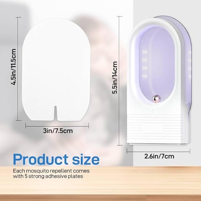 Flying Insect Trap, Insect Catcher, Indoor Fly Trap，Plug-in Bug Light Trap for Fruit Flies, Gnats and Houseflies (1 Device+5 Refills)