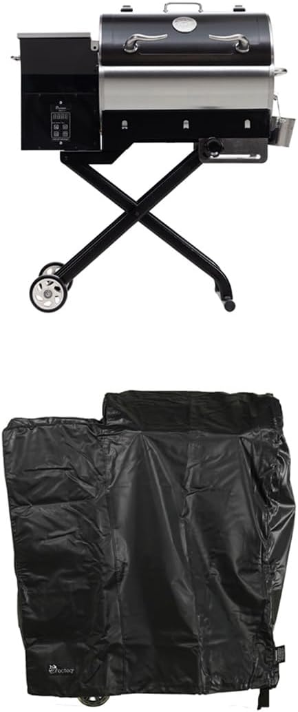 recteq Pellet Grill - Road Warrior 340 + Cover, Portable Electric Pellet Smoker Grill, BBQ, Wood Pellets, Sear, Smoke, and More