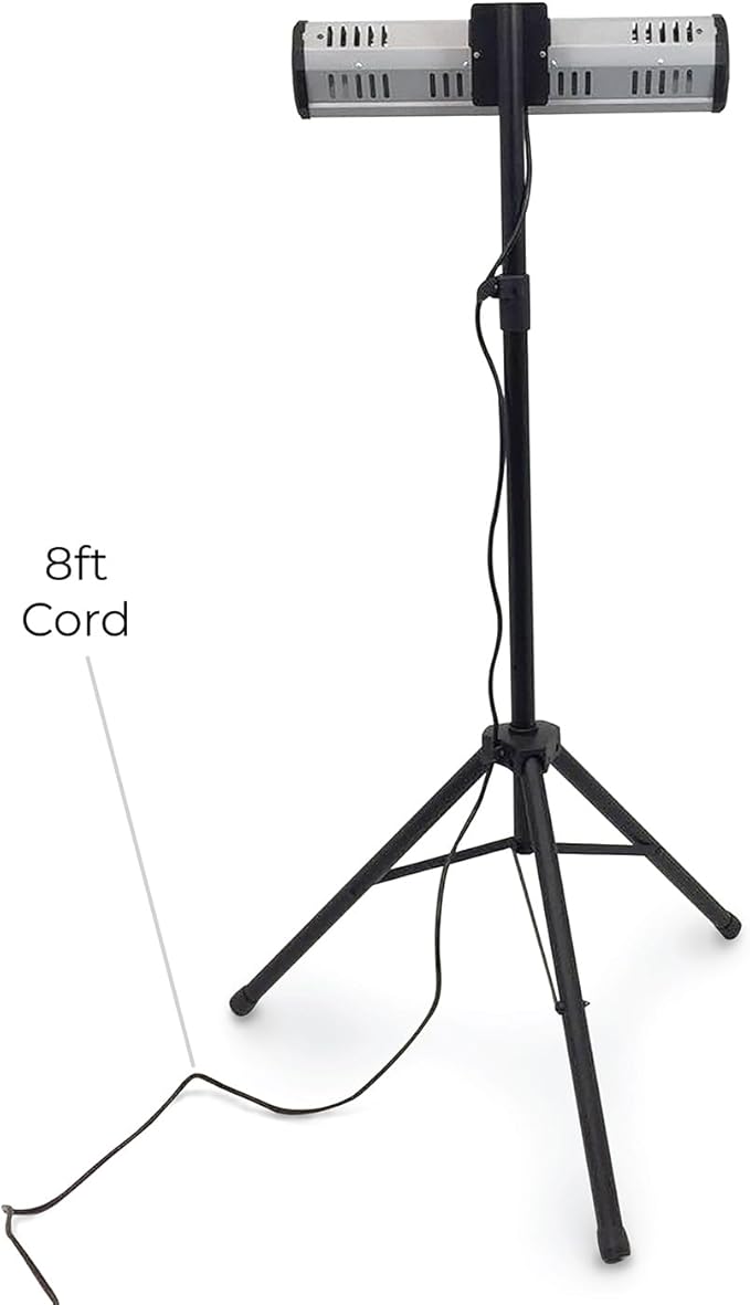 Heat Storm HS-1500-TT Infrared, 7 ft Cord, Tripod + Heater, Black