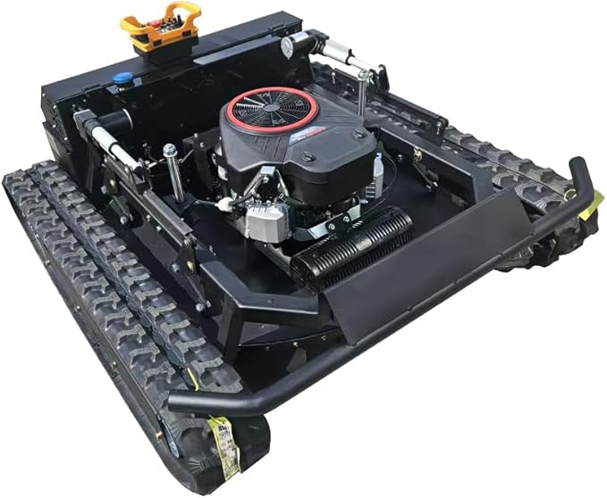 Lawn Mower, Remote Control Lawn, Small Crawler,27HP Gas Engine,Oil-Electric Hybrid Drive Lawn Mowing and Weed Whacker, All Terrain Grass Cutter Yard Mower, 65° Climbing (SKD-764-90L)