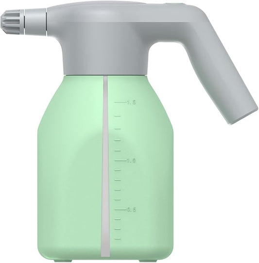 1.5L/2L Rechargeable Electric Spray Bottle | Automatic Indoor Plant Sprayer | Continuous 3-Hour Runtime | Perfect for Gardening & Home Use(Green,1.5L)