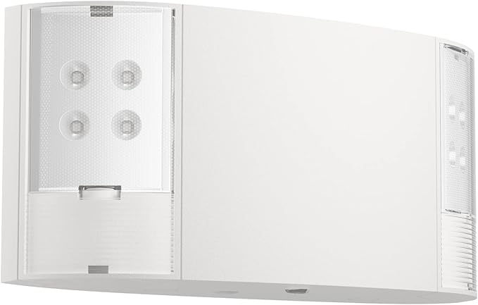 1 Pack LED Emergency Lighting with Battery Backup - Two Square Heads White Commercial Emergency Lights -UL Listed-AC 120/277V-Hardwired Emergency Exit Light Fixtures for Business.