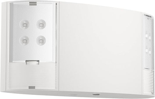 1 Pack LED Emergency Lighting with Battery Backup - Two Square Heads White Commercial Emergency Lights -UL Listed-AC 120/277V-Hardwired Emergency Exit Light Fixtures for Business.