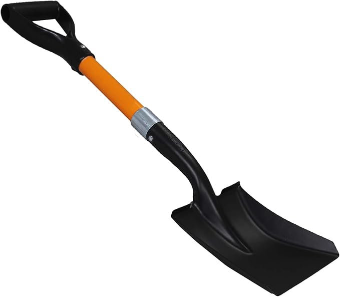 Ashman Medium Square Shovel - 1 Pack, 27 Inch Length, D-Cup Handle, Sturdy, Comfortable, Durable Handle, Built to Last