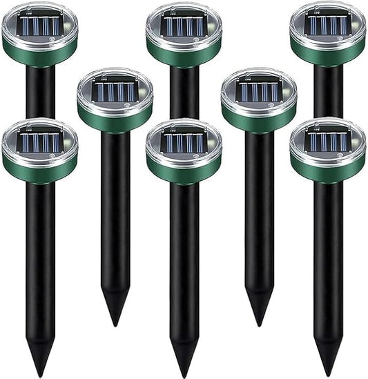 Ultrasonic Mole Repellent Solar Powered Gopher Repellent, Vole Repellent Mole Repellent for Lawn Garden Yard Waterproof Get Rid of Moles Voles Gophers Rats Rodents (8)