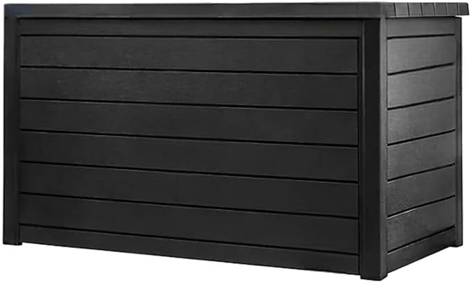 Outdoor Storage Box with Lockable Lid - Weather-Resistant and Stylish (Graphite, 230-Gallon)