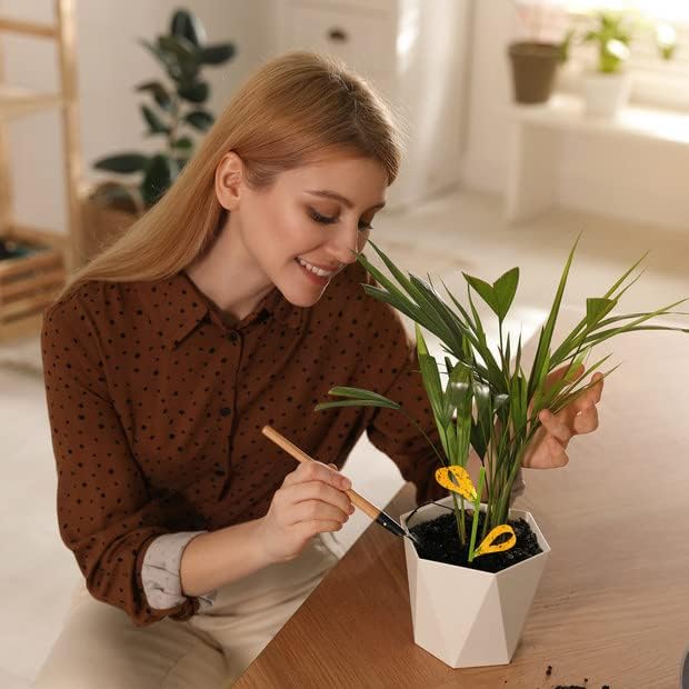 30PCS Fruit Fly Traps for Indoors Gnat Traps for House Indoor Yellow Sticky Traps for Plants Catcher for Whiteflies Fungus Gnat Mosquitoes Thrips... Stake Holders Included