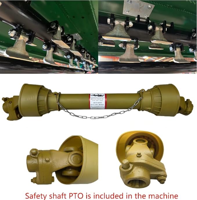 61" Tractor Heavy Duty Flail Mower 3 Point Mowing Attachment Farm Equipment