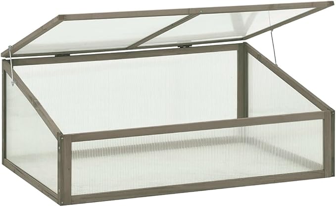 Greenhouse 39.4x25.6 x15.7 Firwood,Wood Cold Frame Greenhouse,Garden Portable Mini Greenhouse Cabinet, Raised Flower Planter Shelf Protection for Outdoor Indoor Use