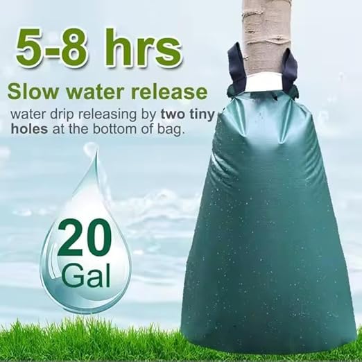 (25+1 Value Pack) 20 Gallon Tree Watering Bags, Heavy Duty and Slow Release Gator Bag for Trees, Premium PVC Plant Drip Irrigation Bags,5-8 Hours Releasing Time,Reusable