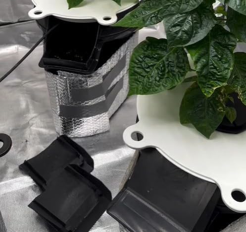 DWC Hydroponics Grow System, 5-Gallon Deep Water Culture, Air Hose, Air Pump, and Air Stone (2)