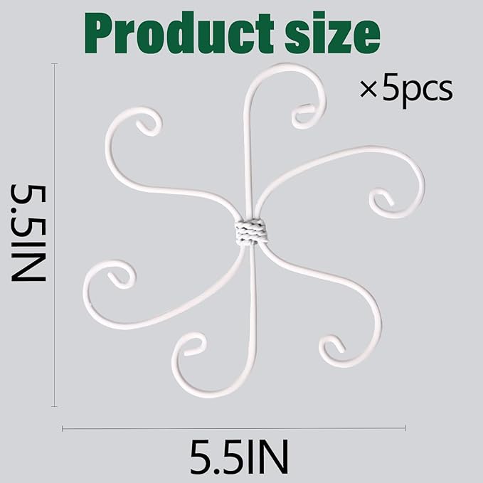 5PCS Monstera Plant Support Hook - 5.5x5.5 inch Premium Indoor Stem Stabilizer for Monstera & Fishbone Cactus, Durable,Easy Installation, Gentle Protection for Healthy Plant Growth