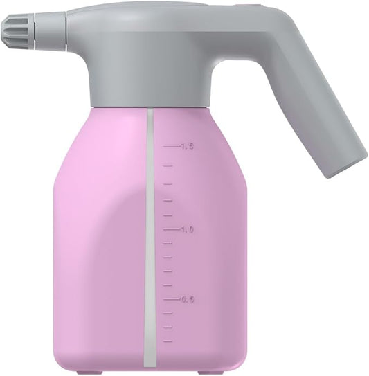 1.5L/2L Rechargeable Electric Spray Bottle | Automatic Indoor Plant Sprayer | Continuous 3-Hour Runtime | Perfect for Gardening & Home Use(Pink,1.5L)