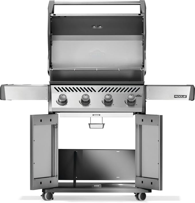 Napoleon Rogue 525 Propane Gas Grill, Stainless Steel, Durable 4-Burner Outdoor BBQ