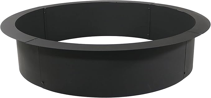 Sunnydaze Outdoor Fire Pit Ring - DIY Above or In-Ground Steel Fire Ring Insert - 36-Inch Outer/30-Inch Inner Diameter