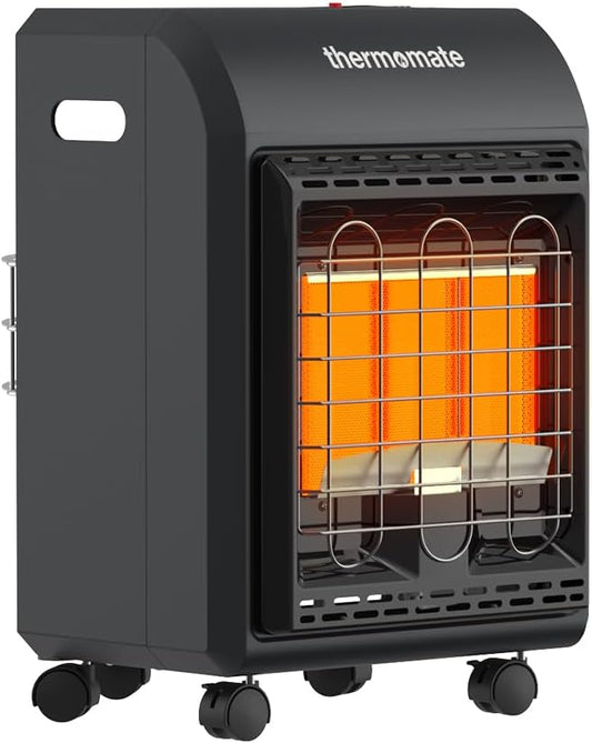 ThermoMate PHF18B Propane Heater 18000 BTU With ODS & Tip-over Protection, Outdoor LP Gas Heater for Patio, Garage, Camping, Shop - Heating Up to 450 Sq. Ft, Gas Regulator & Hose Included