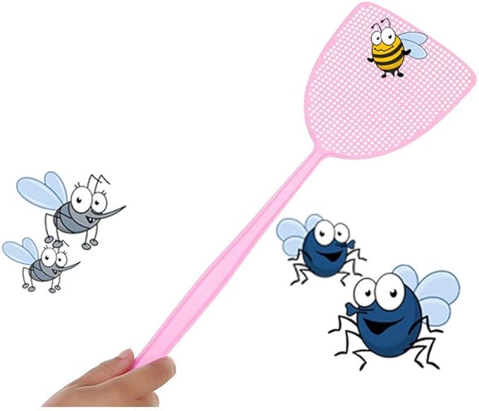 Fly Swatter, Strong Flexible Manual Swat Set Pest Control, Assorted Colors (3 Pack)