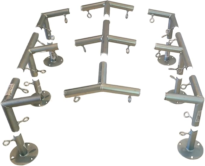 6 Leg Style Carport Canopy EMT Pipe Fittings Low Peak Connectors with 102 Degree Angle (Choose Size) (Connects 1-5/8" Pipe)