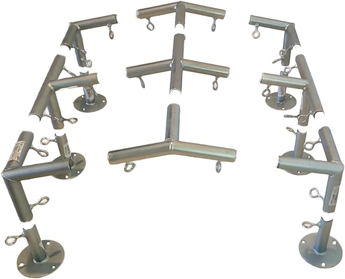 6 Leg Style Carport Canopy EMT Pipe Fittings Low Peak Connectors with 102 Degree Angle (Choose Size) (Connects 3/4" Pipe)