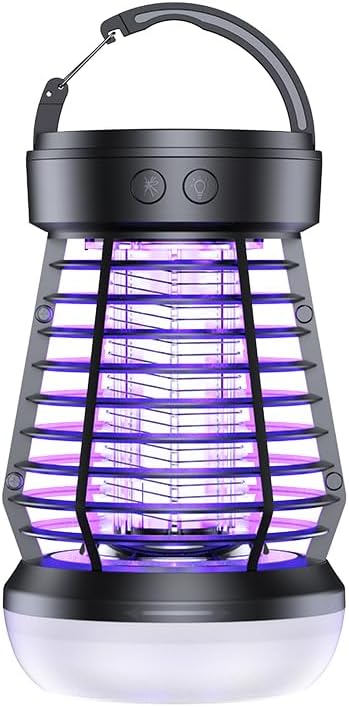 Portable Bug Zapper Indoor Outdoor, 2025 Upgraded Mosquito Zapper 3-in-1 Rechargeable Mosquito Killer & Camping Lamp,Suitable for Patio, Home, Backyard, Yard, Garden, Campsite