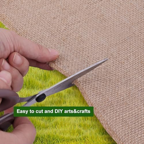 Agfabric Natural Burlap Fabric Roll,62 inch X 10 Feet Tree Wraps for Winter,Burlap Plant Covers for Trees and Shrubs Winter Protection,Garden Fabric