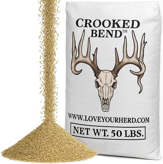 Memas Moo Mix, 50LB Bulk, Farm Pasture Seed Blend for Horse, Cattle, Pig, Goat, Chicken, Duck, Sheep & Livestock, Grow Alfalfa & Perennial Grasses Fields, Graze & Cold Tolerant