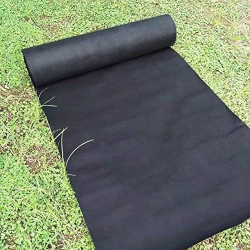 Agfabric 3x50ft Non Woven Weed Barrier Fabric Landscape Heavy Non-Woven Ground Cover for Gardening Mat and Raised Bed, Weed Control