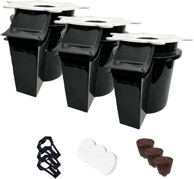 with Hydrolid for Deep Water Culture Gardens. Hydropod and 3.5 Neoprene Insert Included. (3)