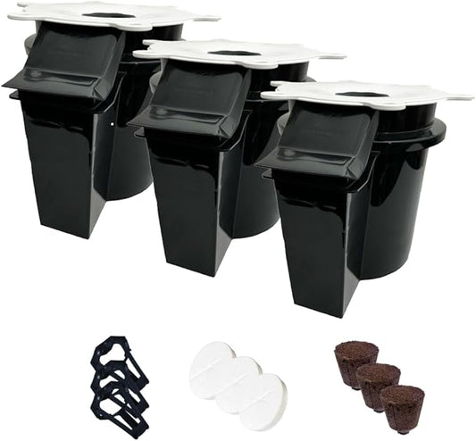 with Hydrolid for Deep Water Culture Gardens. Hydropod and 3.5 Neoprene Insert Included. (3)