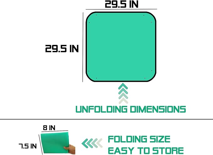 OXIHOUSE&CO- Repotting Mat, 29.5"x29.5", Green, Perfect for Indoor & Outdoor Plants, Easy Storage, Durable Design, Potting Mat, Repotting Mat for Indoor Plants, Plant Mat, Planting Mat