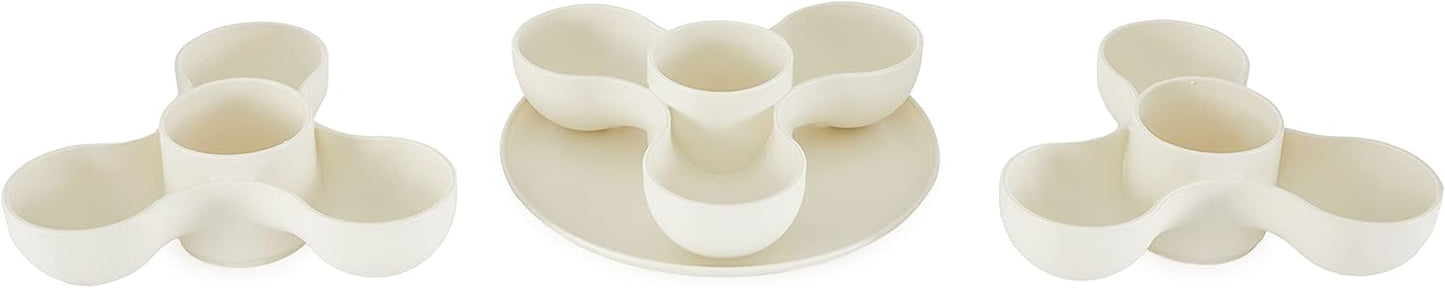 The HC Companies 8" Premium Plastic Pixie Planter 8.27"x8.27"x8" in Vanilla Bisque Color