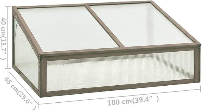 Greenhouse 39.4x25.6 x15.7 Firwood,Wood Cold Frame Greenhouse,Garden Portable Mini Greenhouse Cabinet, Raised Flower Planter Shelf Protection for Outdoor Indoor Use