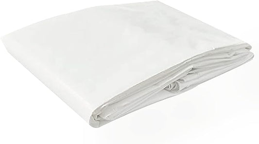 Tarps Now 16x16 Feet Poly Tarp |12 MIL Heavy Duty Waterproof Cover |Rip and Tear Proof Plastic Tarp with Rustproof Aluminum Grommets & Reinforced Edges |Ideal for Roof Repairs, Landscaping-White